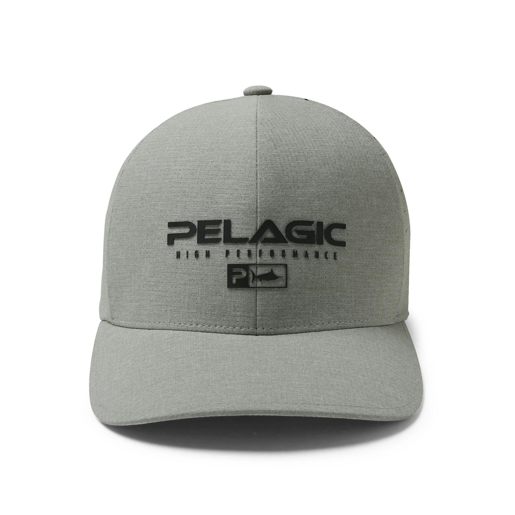Pelagic Delta Flexfit Heathered Hat Front - Light Grey