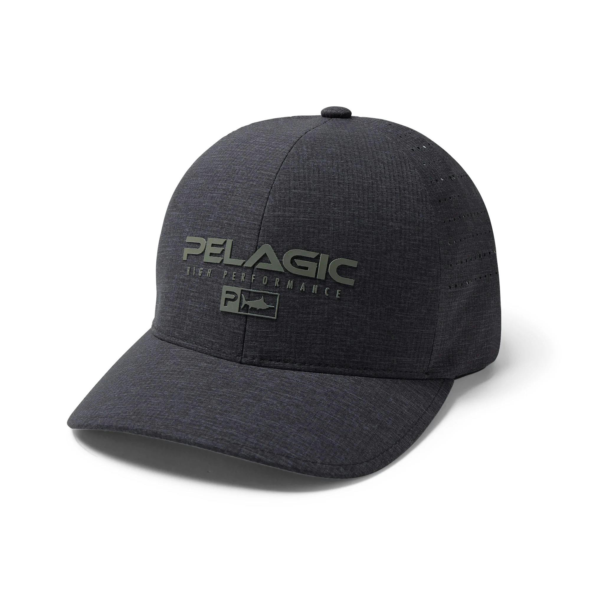 Pelagic Delta Flexfit Heathered Hat Angle - Charcoal