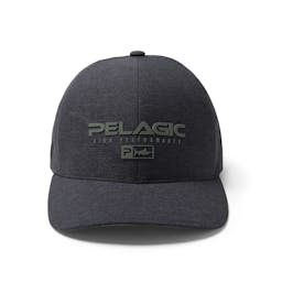 Pelagic Delta Flexfit Heathered Hat Front - Charcoal Thumbnail}