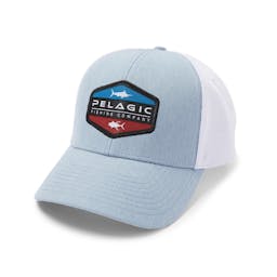 Pelagic Offshore Trucker Hat - DeepSea Species Blue Dry View Thumbnail}