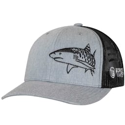 Born of Water Tiger Shark Trucker Hat - Heather Gray/Black Thumbnail}