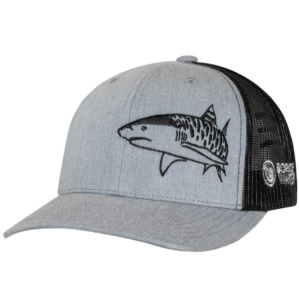 Born of Water Tiger Shark Trucker Hat - Heather Gray/Black