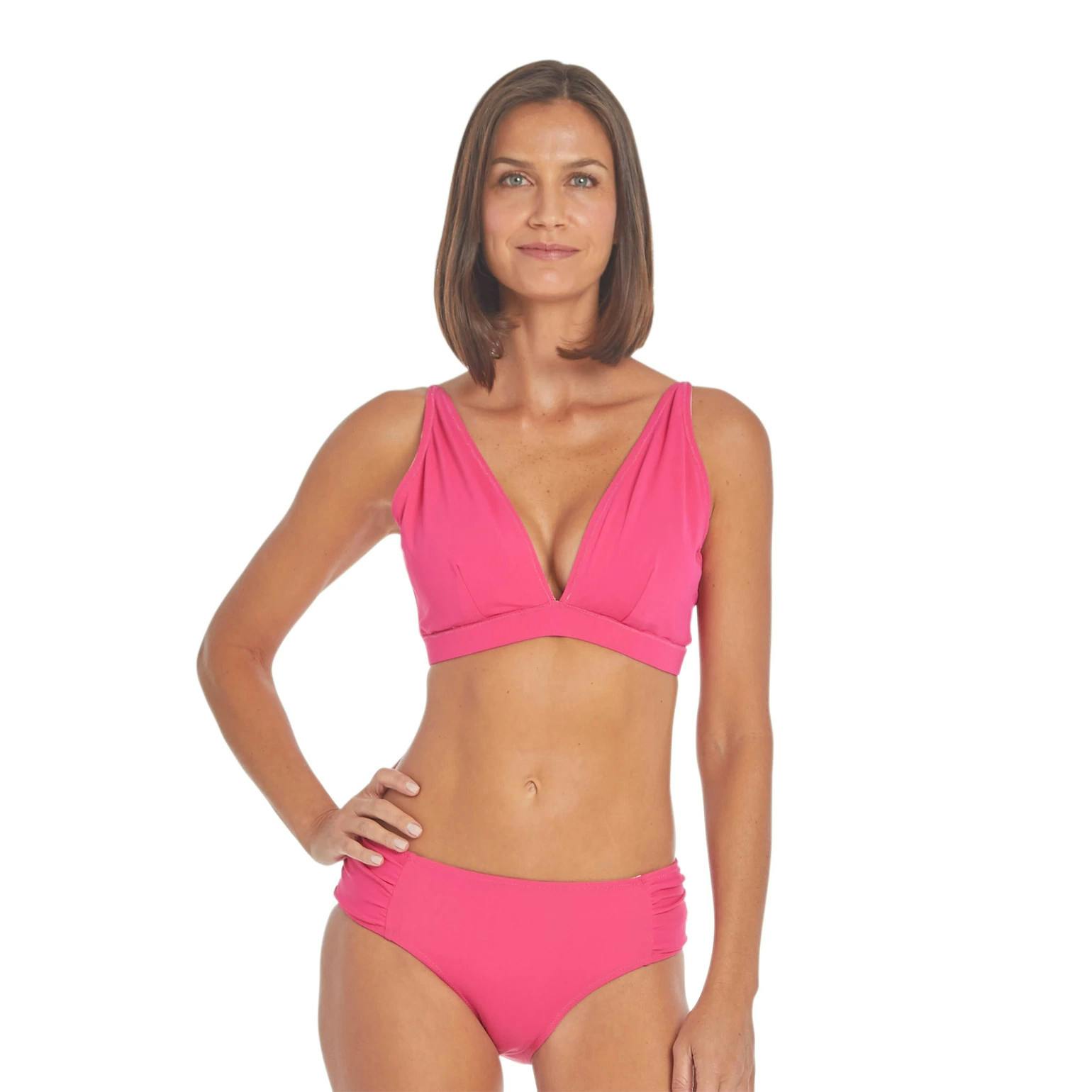 Cabana Life Tulum Reversible Bikini Top Front 2 - Pink