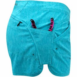 Pelagic Deep Sea Hybrid Fishing Shorts (Women's) Side - Aqua Thumbnail}