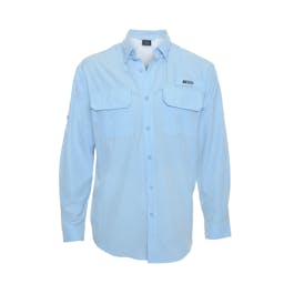 EVO Bimini Long Sleeve Woven Performance Shirt (Men’s) - Blue Thumbnail}