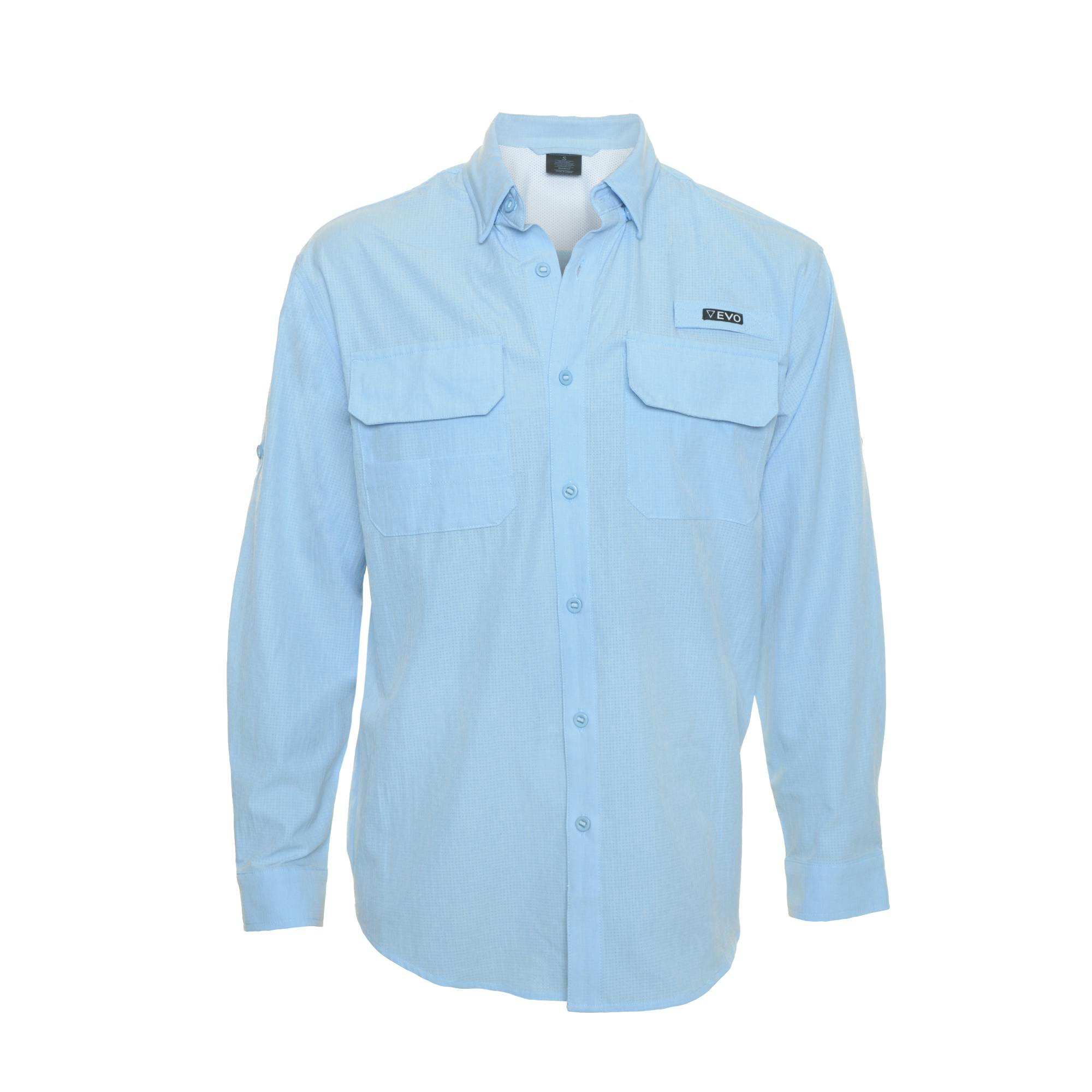 EVO Bimini Long Sleeve Woven Performance Shirt (Men’s) - Blue