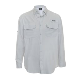 EVO Bimini Long Sleeve Woven Performance Shirt (Men’s) - Light Grey Thumbnail}
