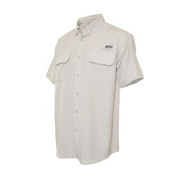 EVO Bimini Short Sleeve Woven Performance Shirt- Light Gray Side Thumbnail}