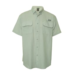 EVO Bimini Short Sleeve Woven Performance Shirt- Eucalyptus Front Thumbnail}
