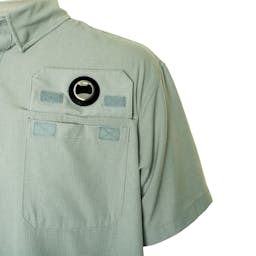 EVO Bimini Short Sleeve Woven Performance Shirt- Eucalyptus detail Thumbnail}
