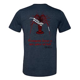 Born of Water Lobster T-Shirt Front - Heather Navy Thumbnail}