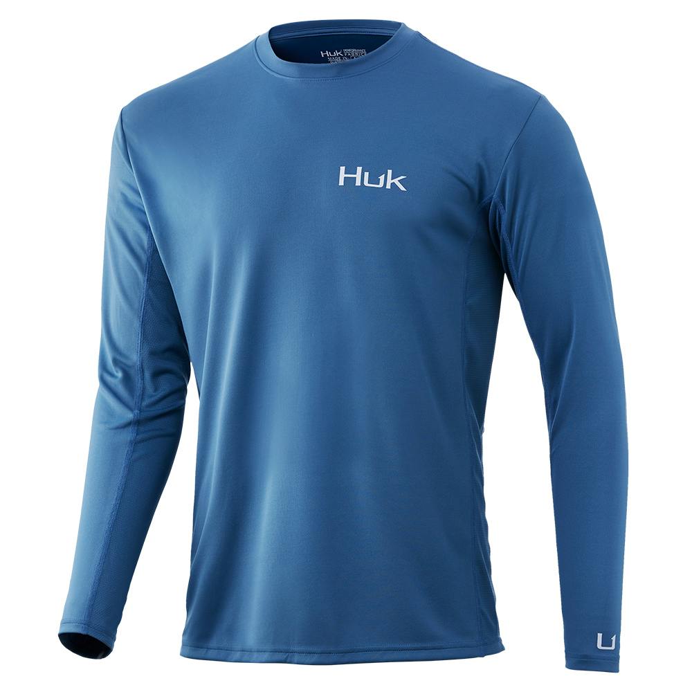 Huk Icon X Long Sleeve Performance Shirt (Men’s) - Titanium Blue