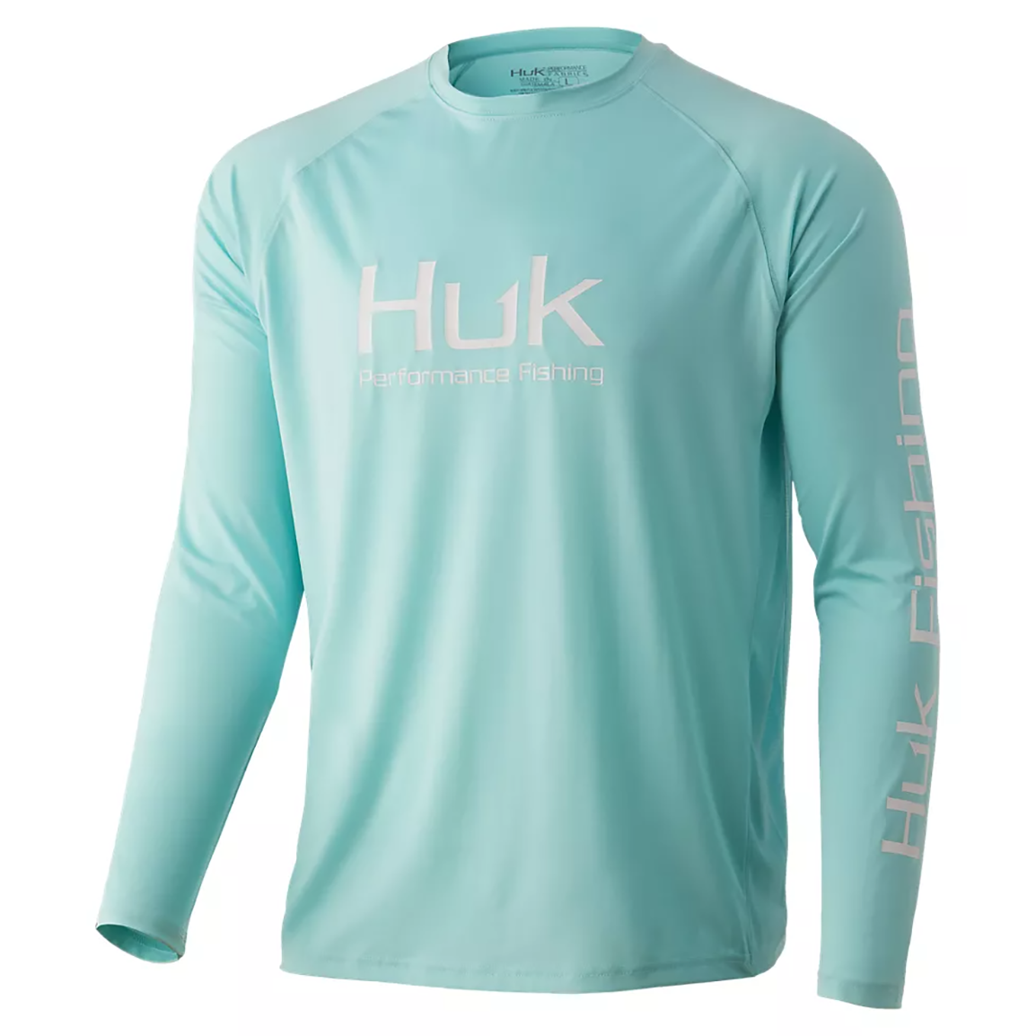 Huk Pursuit Vented Long Sleeve Performance Shirt Front - Blue Radiance