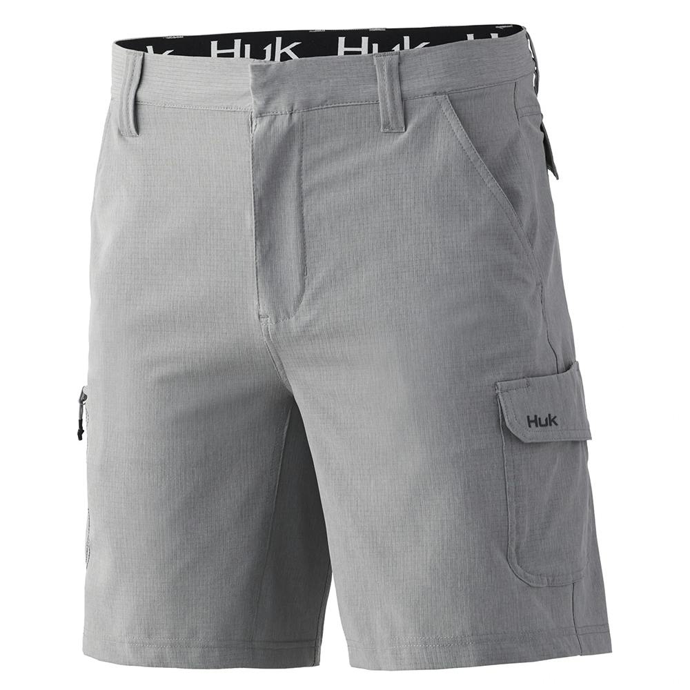 Huk A1A Shorts (Men's) Back - Overcast Grey