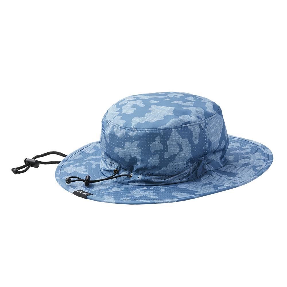 Huk Boonie Hat Back - Running Lakes Titanium Blue