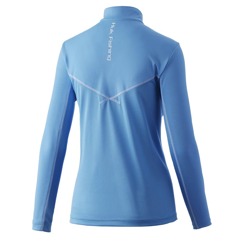 Huk Icon X ¼ Zip Performance Shirt (Women’s) Back - Azure Blue