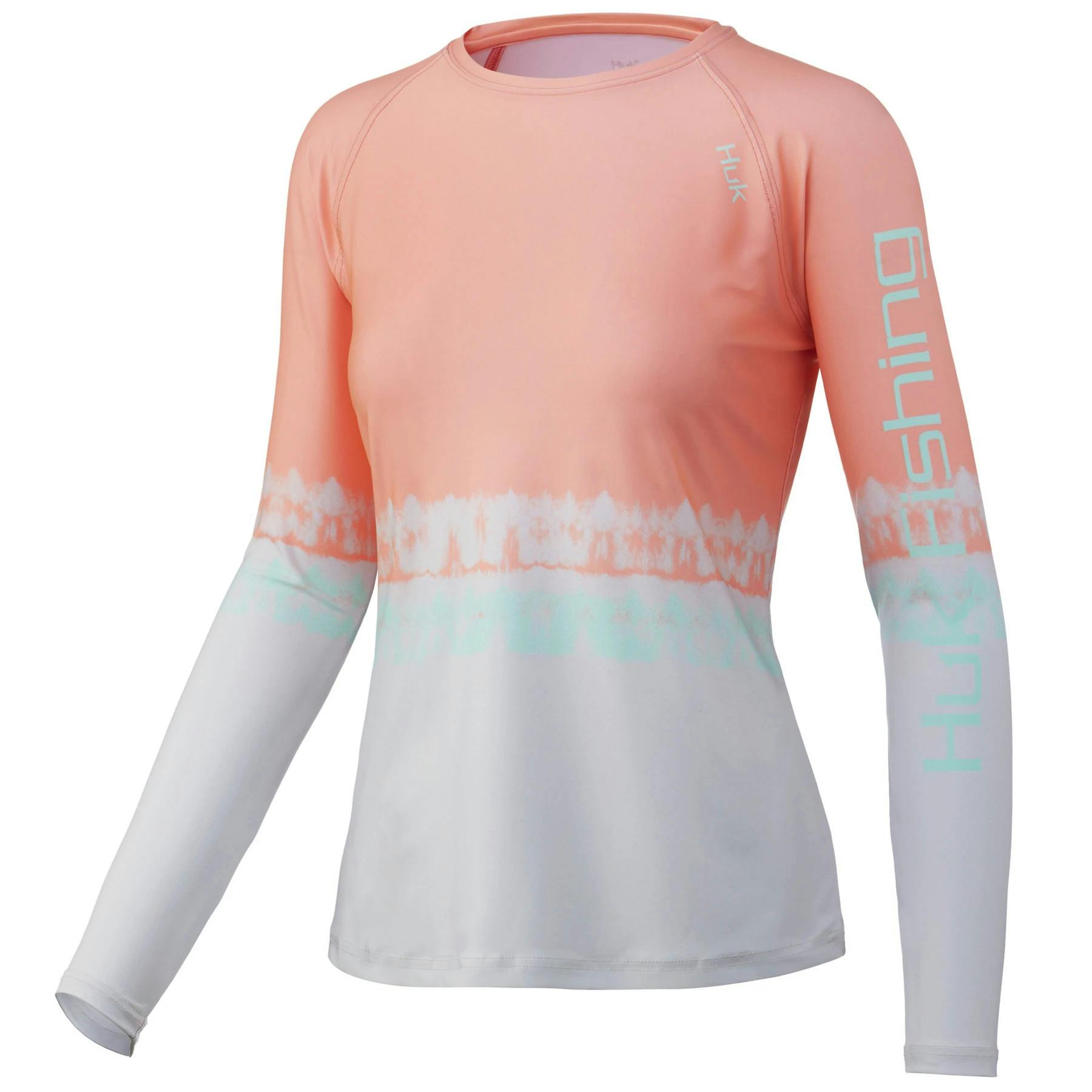 Huk Women's Salt Dye Pursuit Performance Shirt Front - Desert Flower