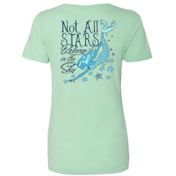 Born of Water Not All Stars T-Shirt Back - Mint Thumbnail}