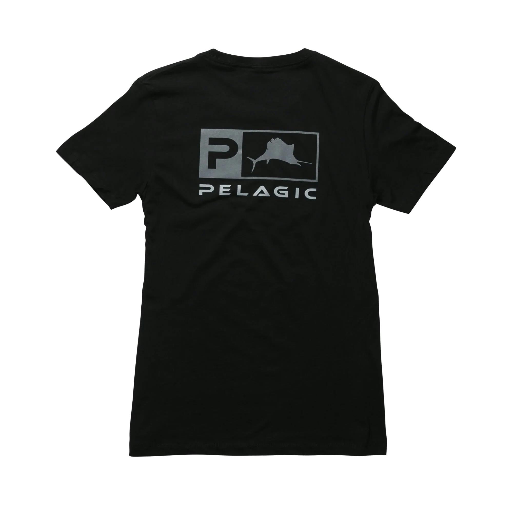 Pelagic Icon Fishing T-Shirt (Women's) Back - Black