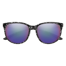 Smith Lake Shasta Sunglasses Front - BlackMarble Violet Mirror Thumbnail}