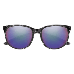 Smith Lake Shasta Sunglasses Front - BlackMarble Violet Mirror Thumbnail}