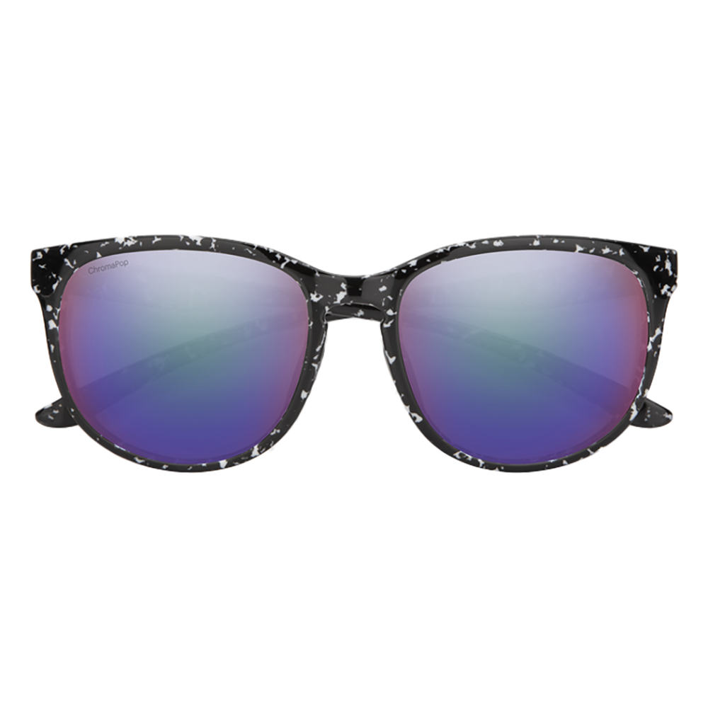 Smith Lake Shasta Sunglasses Front - BlackMarble Violet Mirror