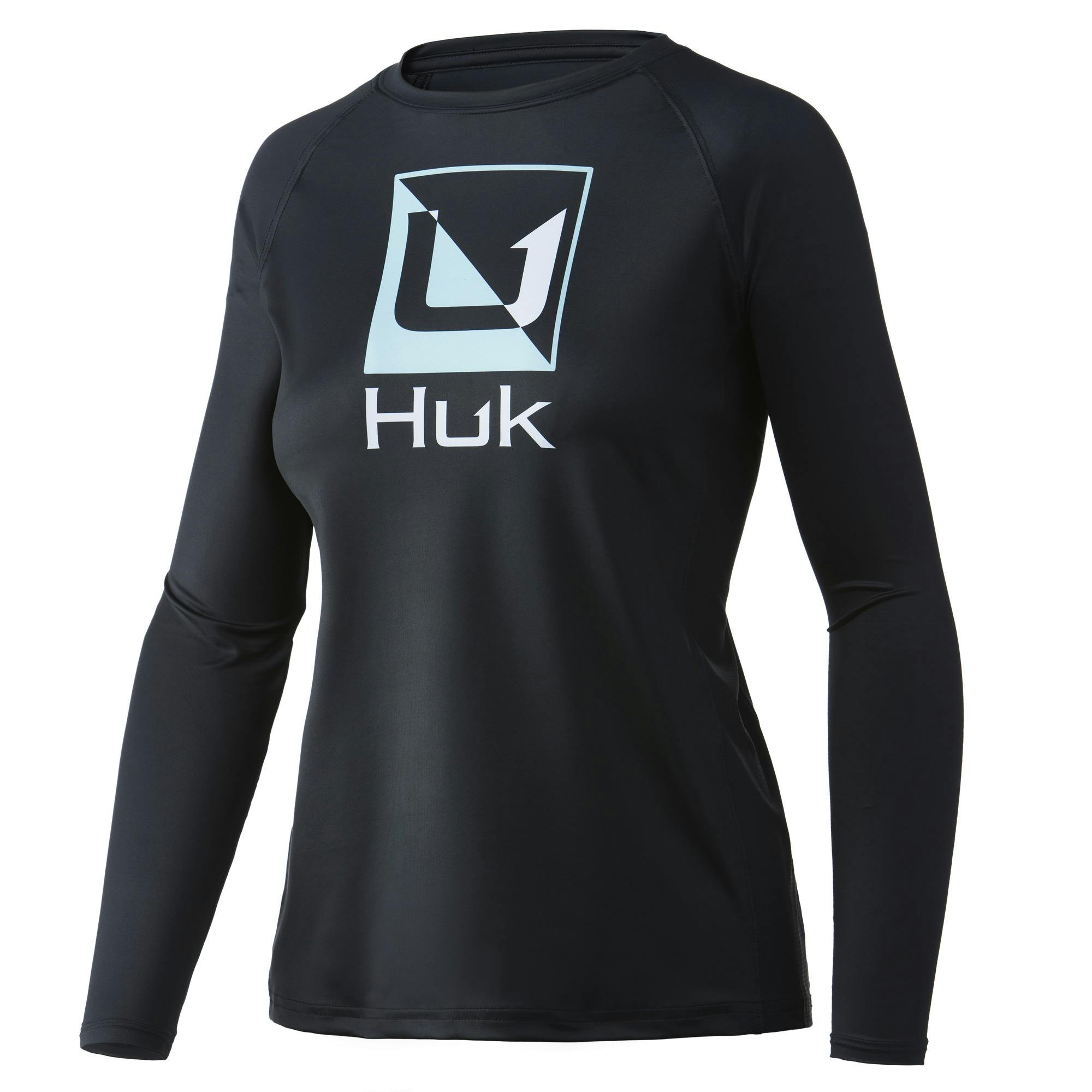 Huk Reflection Pursuit Long Sleeve Performance Shirt (Women's) Front - Black