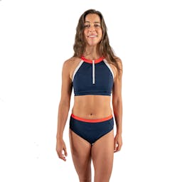 Fourth Element Oahu Bikini Top Full Body Front - Navy Thumbnail}