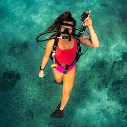 Fourth Element Florida Swimsuit Lifestyle Underwater- Pink Thumbnail}