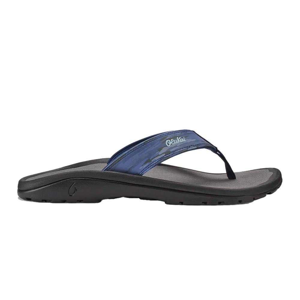 Olukai 'Ohana Pa'i Sandals (Men's) Side - Trench Blue/Wai Camo