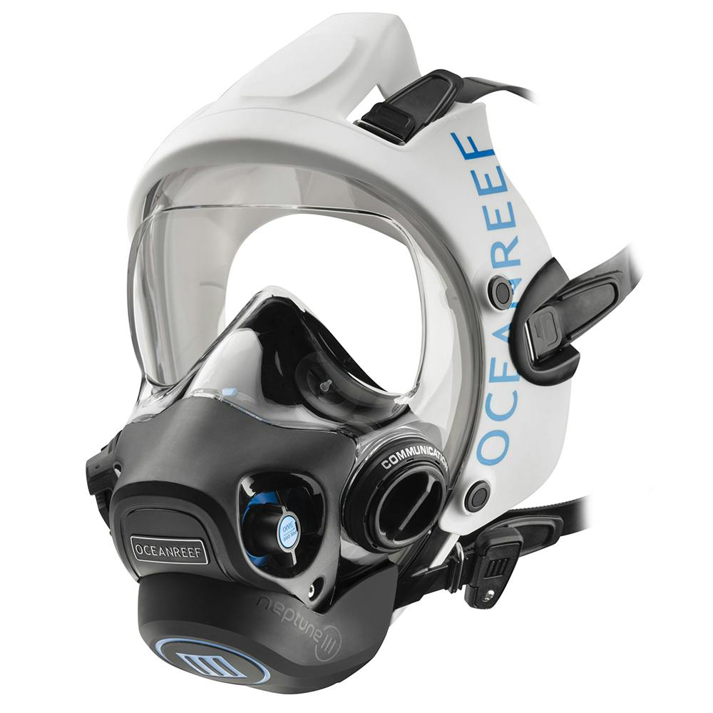 Ocean Reef Neptune III Package with Backpack Mask - White