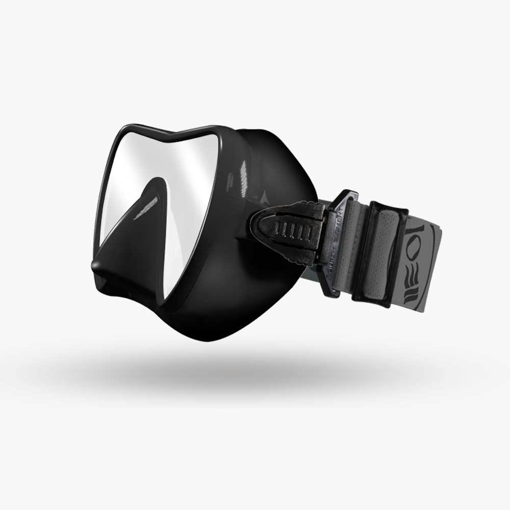 Fourth Element Scout Mask with Strap, Clarity Lens - Black Skirt with Grey Strap