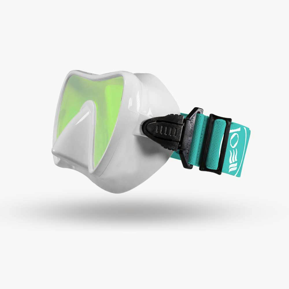 Fourth Element Scout Mask with Strap, Contrast - White Skirt, Aqua Strap