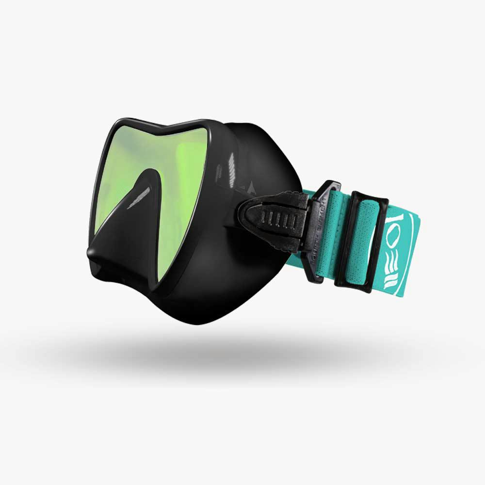 Fourth Element Scout Mask with Strap, Contrast - Black Skirt, Aqua Strap