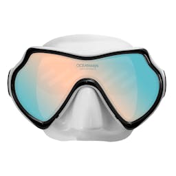 Oceanways SuperView HD Dive Mask, Single Lens - White Thumbnail}