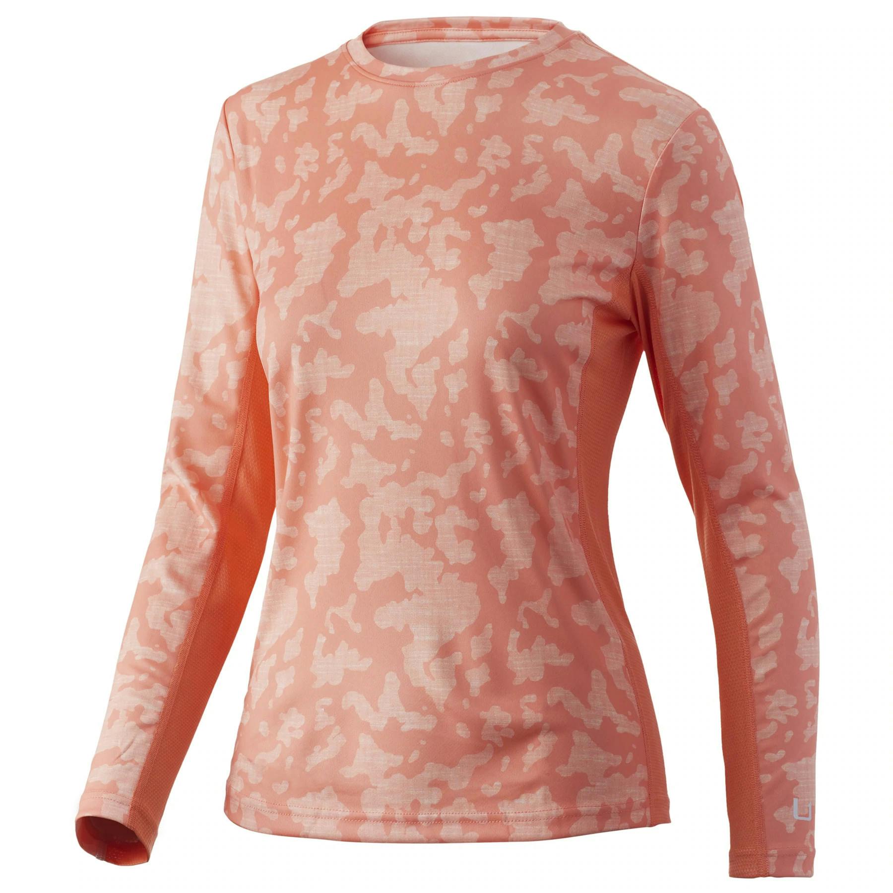 Huk Women's Icon X Running Lakes Long Sleeve Shirt Front - Desert Flower