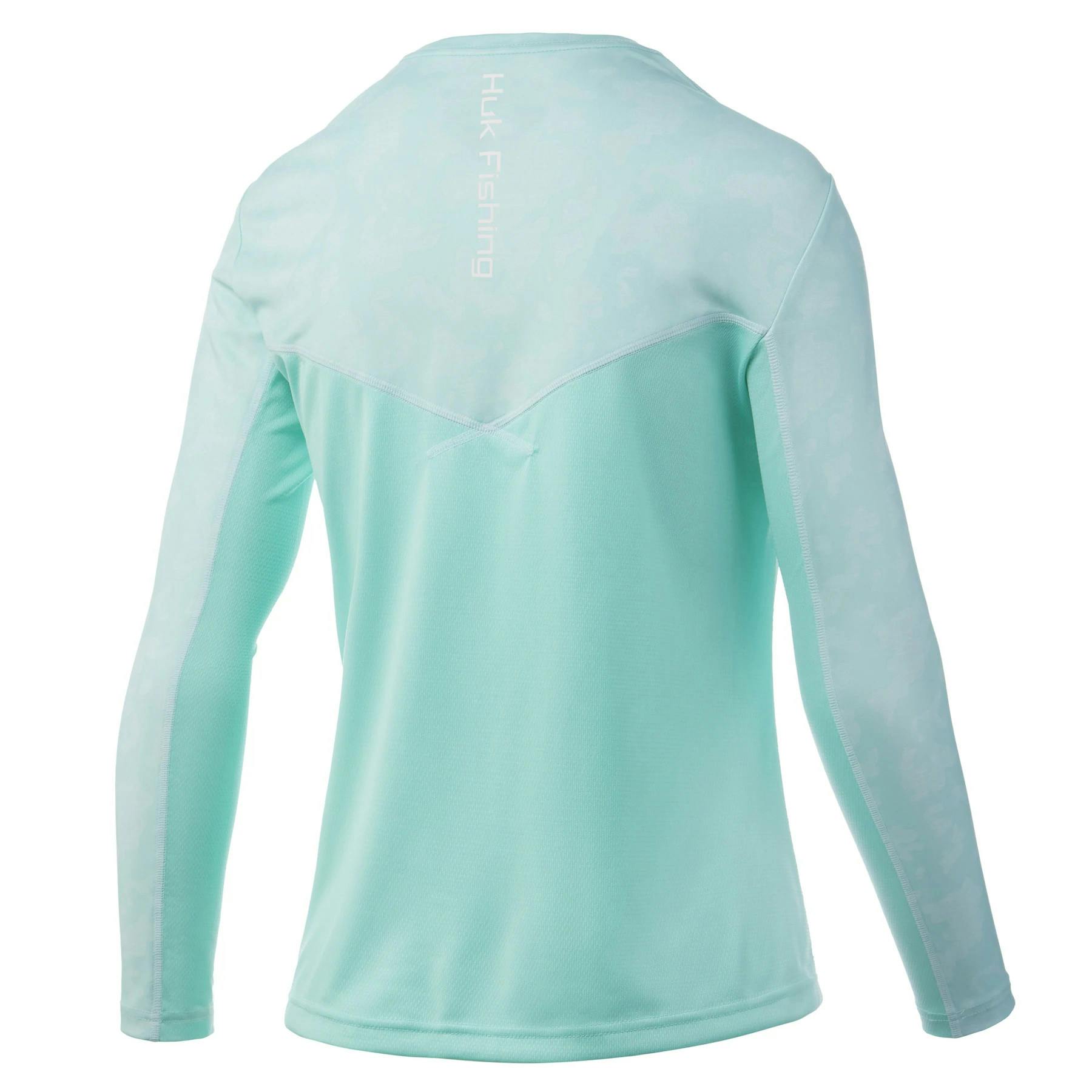 Huk Women's Icon X Running Lakes Long Sleeve Shirt Front - Beach Glass