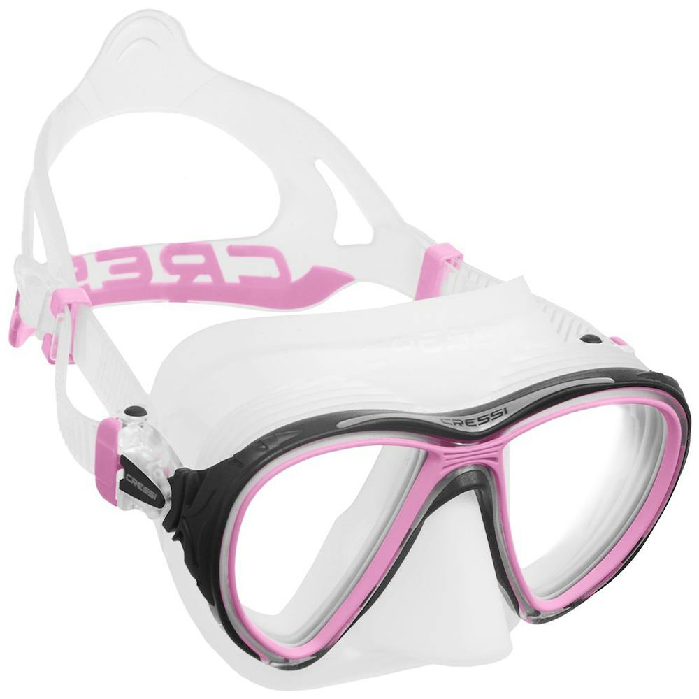 Cressi Quantum Mask, Two Lens - Clear/Pink