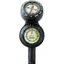 Cressi Console CPD3 (Compass, Pressure, and Depth) Gauges (Global Fluo) Front Close Up Thumbnail}