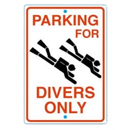 Trident Parking For Divers Only Sign Thumbnail}