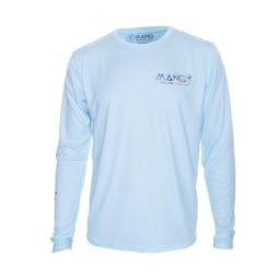 MANG Coral Restoration Octamang Long Sleeve Performance Shirt (Men's) Front - Artic Blue Thumbnail}