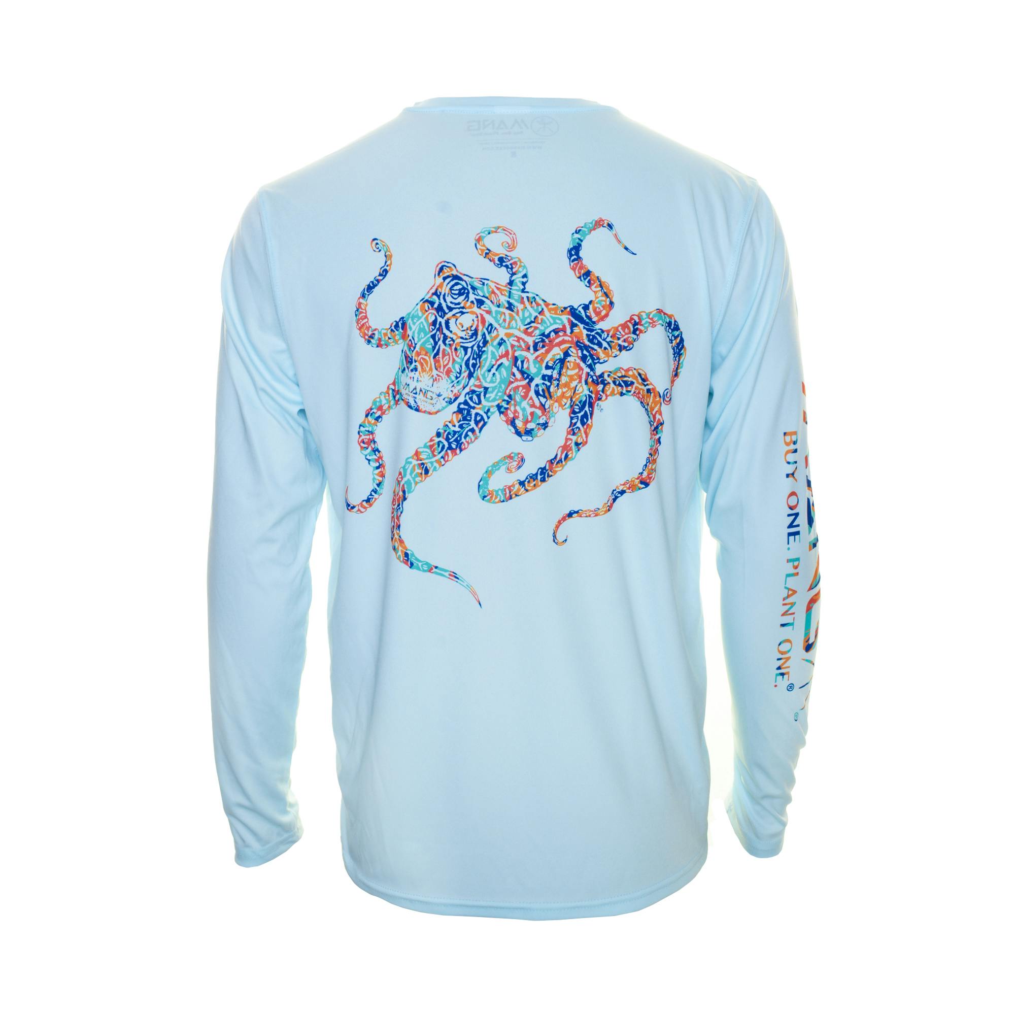 MANG Coral Restoration Octamang Long Sleeve Performance Shirt (Men's) - Artic Blue