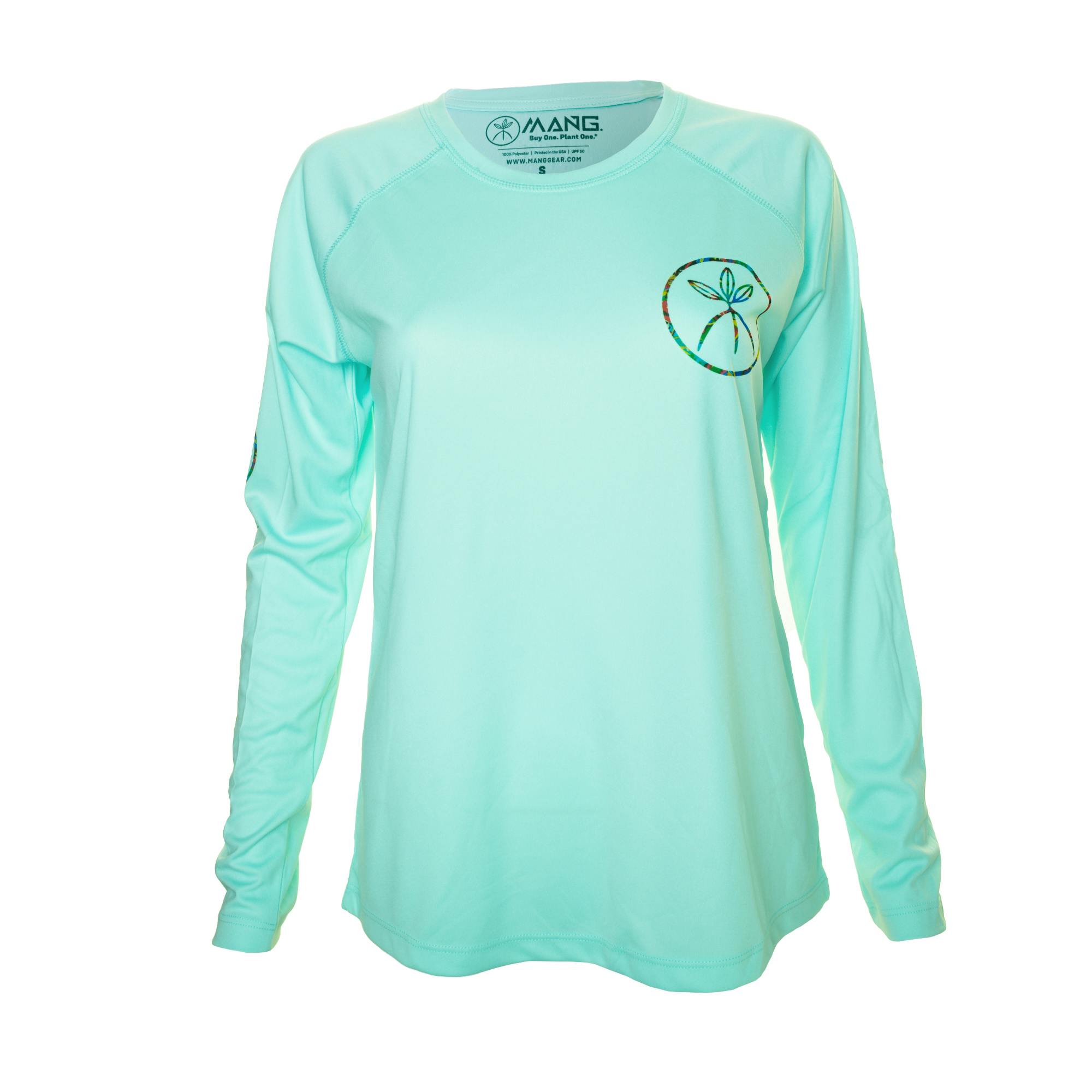 MANG Planting Hope Turtle Long Sleeve Performance Shirt (Women's) Front - Seagrass