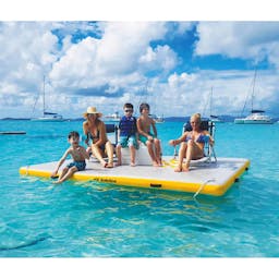 Solstice® 10’ x 10’ x 6” Inflatable Dock Lifestyle 1 Thumbnail}