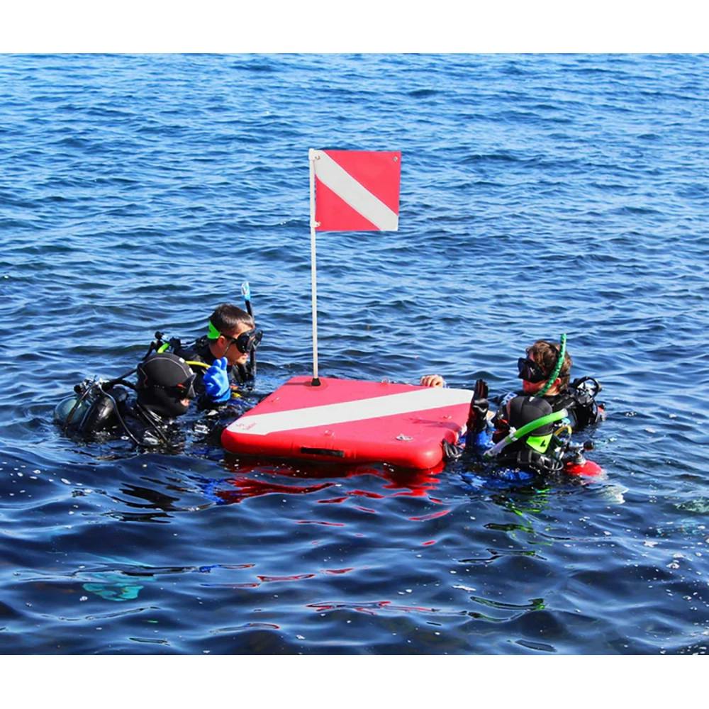 Solstice® 3’ x 4’ x 4” Inflatable Dive Platform Divers