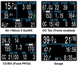 Shearwater Perdix 2 Ti Black Dive Computer Modes Thumbnail}