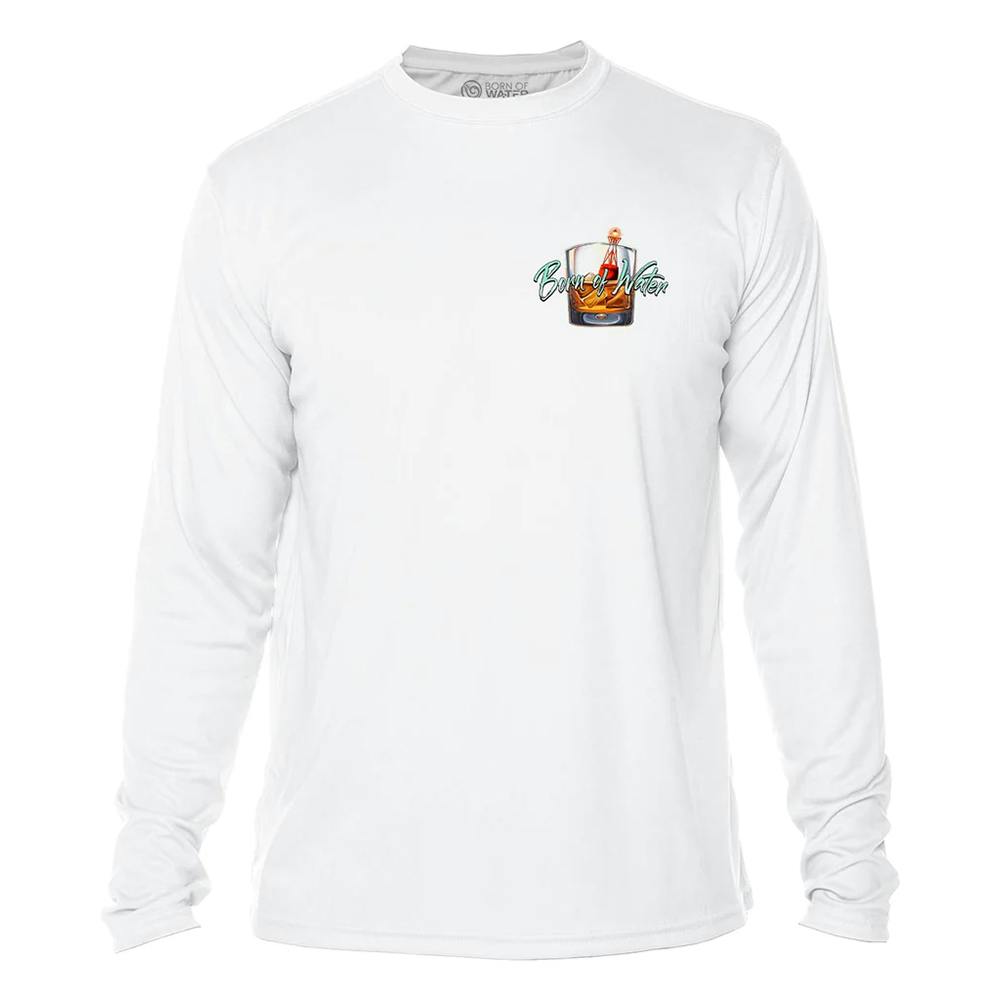Born of Water Dive Bar Scuba Long Sleeve Performance Shirt Front - White