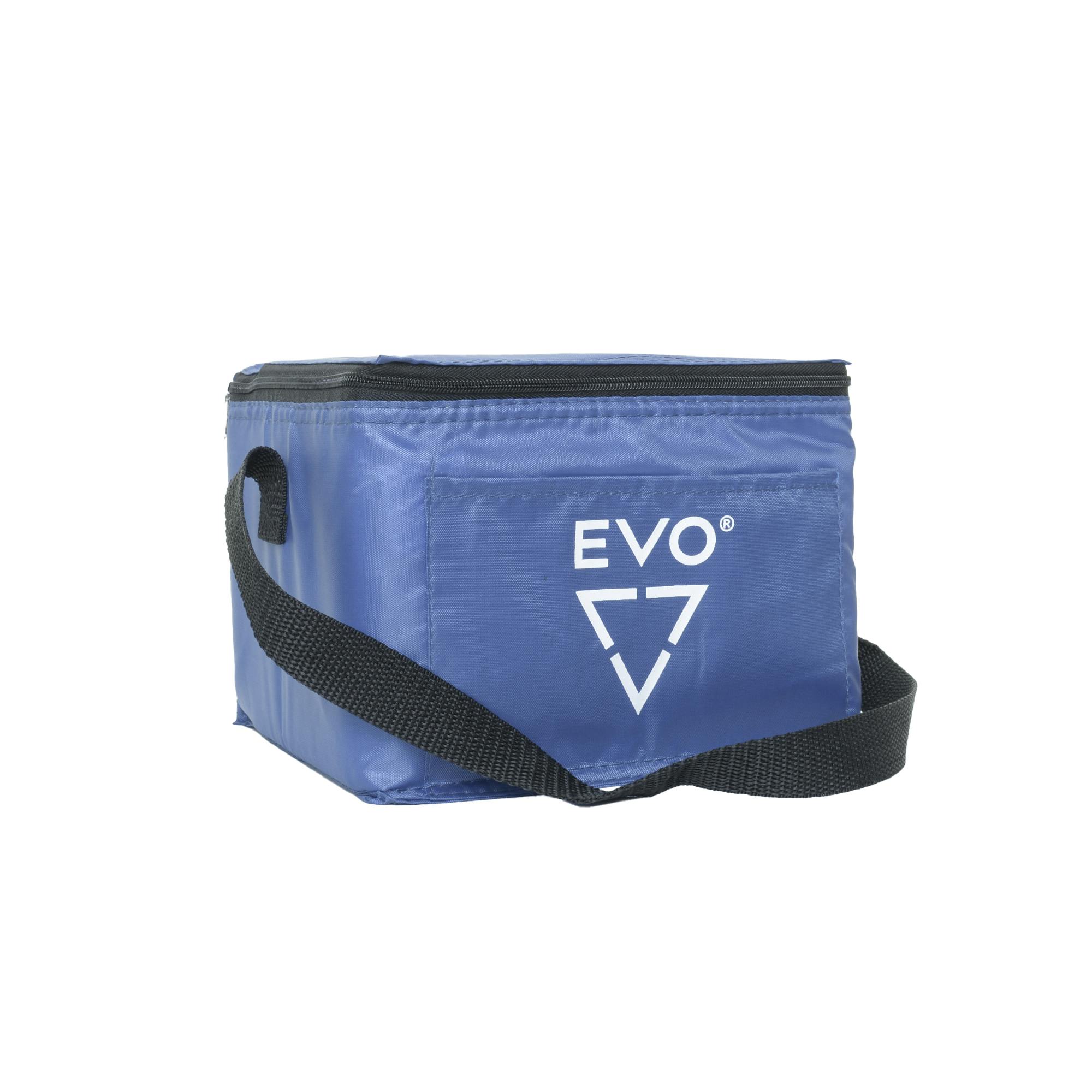 EVO 6-Pack Cooler 3/4 view with strap down