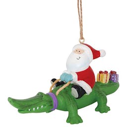 Cape Shore Santa On Alligator Ornament Thumbnail}