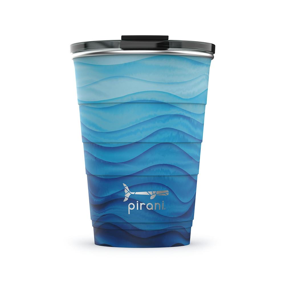 Pirani 16 oz Stainless Steel Insulated Tumbler - Waves